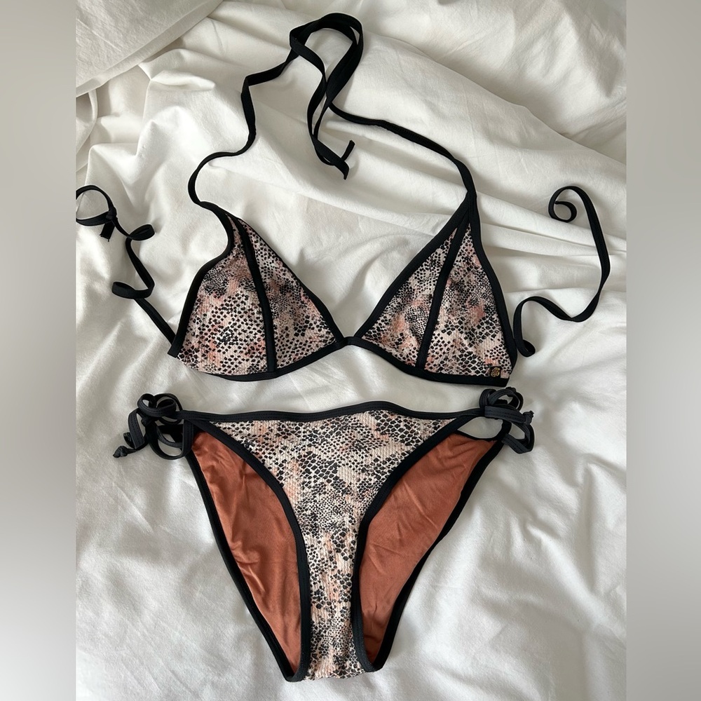 La Vie en Rose Aqua Snakeprint Bikini